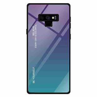 For Galaxy Note 9 Gradient Color Glass Case(Purple)