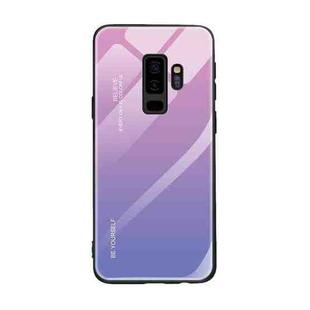 For Galaxy S9 Gradient Color Glass Case(Light Purple)