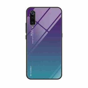 For Xiaomi Mi 9 Gradient Color Glass Case(Purple)