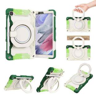For Samsung Galaxy Tab A7 Lite Armor Contrast Color Silicone + PC Tablet Case(Colorful Green)