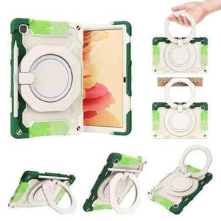For Samsung Galaxy Tab A7 10.4 T505 Armor Contrast Color Silicone + PC Tablet Case(Colorful Green)