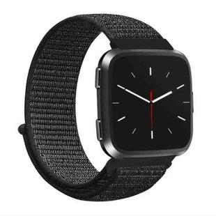 For Fitbit Versa 1 / 2 Universal Nylon Strap Watch Band(Black)