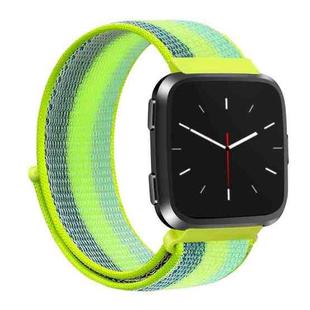 For Fitbit Versa 1 / 2 Universal Nylon Strap Watch Band(Pollen Yellow)