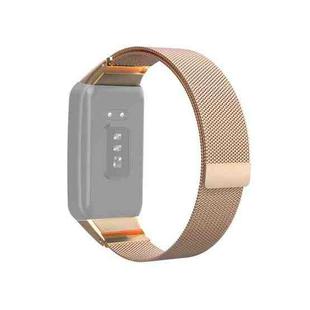 For OPPO Watch Free NFC Milan Magnetic Metal Watch Band(Rose Gold)