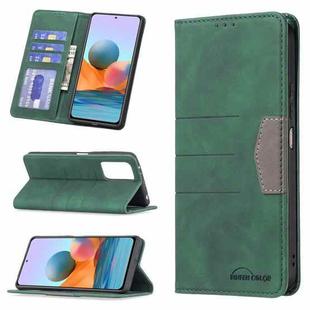 For Xiaomi Redmi Note 10 Pro / 10 Pro Max Magnetic Splicing Leather Phone Case(Green)