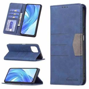 For Xiaomi Mi 11 Lite Magnetic Splicing Leather Phone Case(Blue)