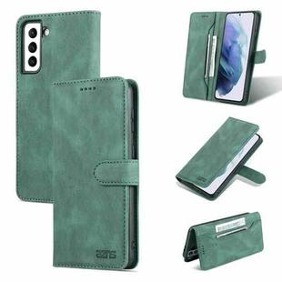 For Samsung Galaxy S21 5G AZNS Dream II Skin Feel PU+TPU Horizontal Flip Leather Phone Case with Holder & Card Slots & Wallet(Green)