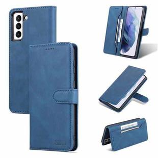 For Samsung Galaxy S21 5G AZNS Dream II Skin Feel PU+TPU Horizontal Flip Leather Phone Case with Holder & Card Slots & Wallet(Blue)