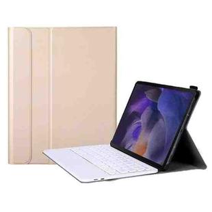 A08-A Ultra-thin Bluetooth Keyboard Leather Case with Touchpad For Samsung Galaxy Tab A8 2021 SM-X205 / SM-X200(Gold)