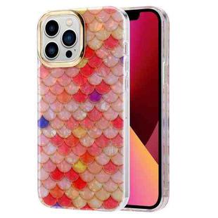 For iPhone 13 Pro Max Electroplating Shell Texture Phone Case (Fish-scales Y5)
