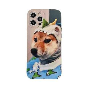 For iPhone 13 Colored Drawing Pattern TPU Phone Protective Case(A Dog)