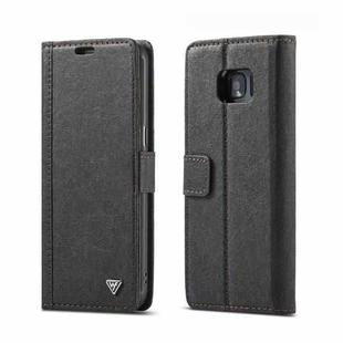 For Galaxy S7 Edge WHATIF Kraft Paper TPU + PC Horizontal Flip Protective Case with Holder & Card Slots & Wallet(Black)
