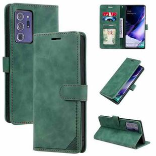For Samsung Galaxy Note20 Ultra Skin Feel Anti-theft Brush Horizontal Flip Leather Phone Case(Green)