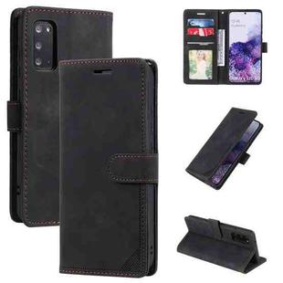 For Samsung Galaxy S20 Skin Feel Anti-theft Brush Horizontal Flip Leather Phone Case(Black)