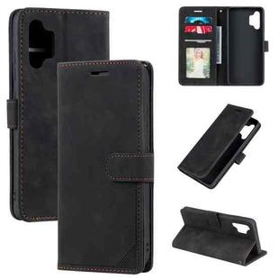 For Samsung Galaxy A32 4G Skin Feel Anti-theft Brush Horizontal Flip Leather Phone Case(Black)