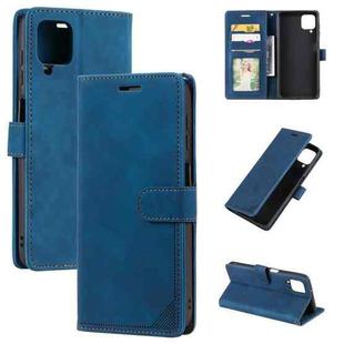For Samsung Galaxy A42 5G Skin Feel Anti-theft Brush Horizontal Flip Leather Phone Case(Blue)