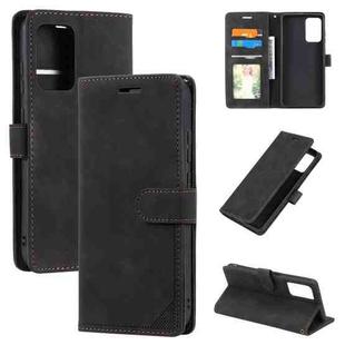 For Samsung Galaxy A52 5G / 4G Skin Feel Anti-theft Brush Horizontal Flip Leather Phone Case(Black)