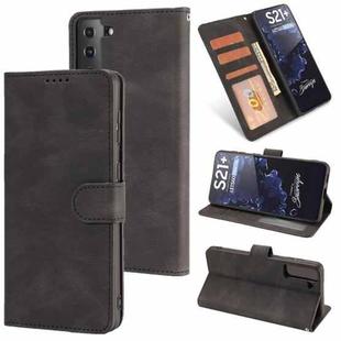 For Samsung Galaxy S22 Ultra 5G Fantasy Classic Skin-feel Calfskin Texture Magnetic Buckle Horizontal Flip PU Phone Leather Case with Holder & Card Slot & Wallet(Black)