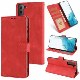 For Samsung Galaxy S22+ 5G Fantasy Classic Skin-feel Calfskin Texture Magnetic Buckle Horizontal Flip PU Phone Leather Case with Holder & Card Slot & Wallet(Red)