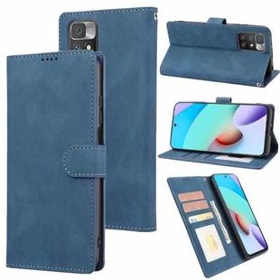 For Xiaomi Redmi 10 Fantasy Classic Skin-feel Calfskin Texture Magnetic Buckle Horizontal Flip PU Phone Leather Case with Holder & Card Slot & Wallet(Blue)