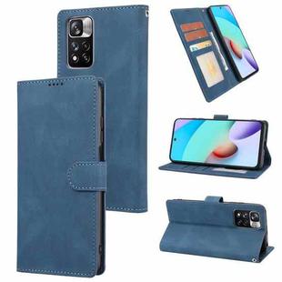 For Xiaomi Redmi Note 11 Pro / 11 Pro+ Fantasy Classic Skin-feel Calfskin Texture Magnetic Buckle Horizontal Flip PU Phone Leather Case with Holder & Card Slot & Wallet(Blue)