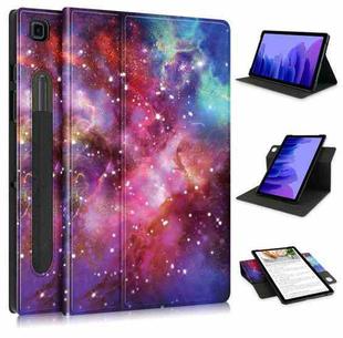 For Samsung Galaxy Tab A7 10.4 2020 Painted 360 Degrees Rotation Tablet Leather Case with Holder(Milky Way)