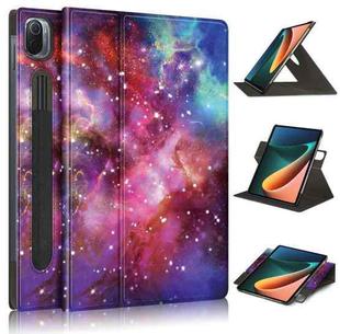 For Xiaomi Mi Pad 5 Pro 11 inch Painted 360 Degrees Rotation Tablet Leather Case with Holder(Milky Way)