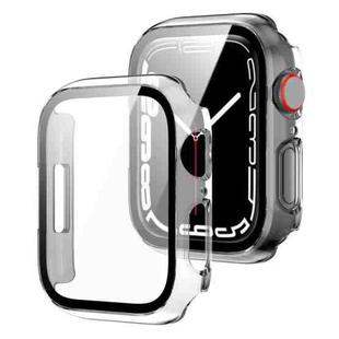2 in 1 PC Frame + Tempered Glass Protector Case For Apple Watch Series 8 / 7 41mm(Transparent)