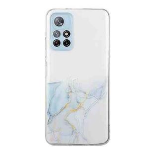 For Xiaomi Redmi Note 11 Hollow Marble Pattern TPU Precise Hole Phone Protective Case(Grey)