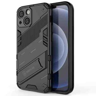 For iPhone 13 mini Punk Armor 2 in 1 PC + TPU Phone Case with Invisible Holder (Black)