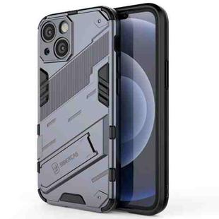 For iPhone 13 mini Punk Armor 2 in 1 PC + TPU Phone Case with Invisible Holder (Grey)