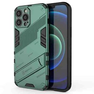 For iPhone 13 Pro Punk Armor 2 in 1 PC + TPU Phone Case with Invisible Holder (Green)