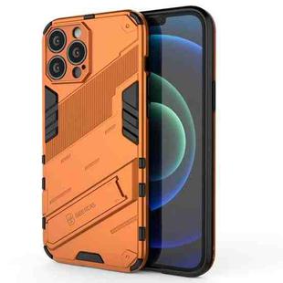 For iPhone 13 Pro Punk Armor 2 in 1 PC + TPU Phone Case with Invisible Holder (Orange)