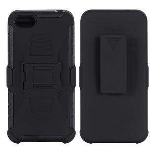 For Huawei Y5 (2018) PC + Silicone Back Clip Sliding Sleeve Protective Case(Black)