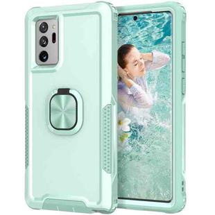 For Samsung Galaxy Note20 Ultra 3 in 1 PC + TPU Phone Case with Ring Holder(Mint Green)