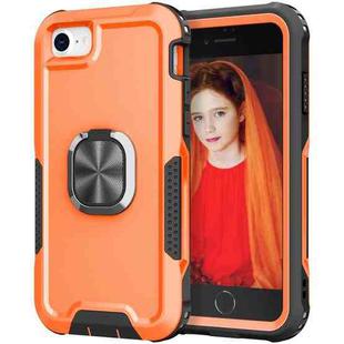 For iPhone SE 2022 / SE 2020 / 8 / 7 3 in 1 PC + TPU Phone Case with Ring Holder(Orange)