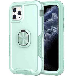 3 in 1 PC + TPU Phone Case with Ring Holder For iPhone 11 Pro(Mint Green)