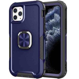 3 in 1 PC + TPU Phone Case with Ring Holder For iPhone 11 Pro(Navy Blue)