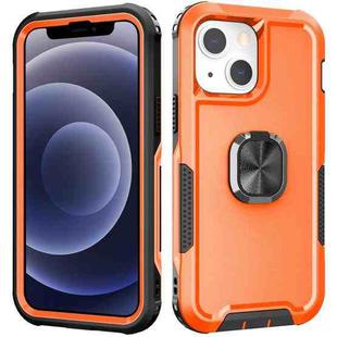 For iPhone 12 mini 3 in 1 PC + TPU Phone Case with Ring Holder (Orange)
