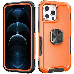 For iPhone 12 Pro Max 3 in 1 PC + TPU Phone Case with Ring Holder(Orange)