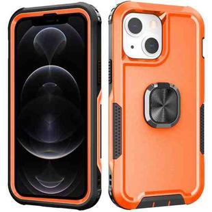 For iPhone 12 / 12 Pro 3 in 1 PC + TPU Phone Case with Ring Holder(Orange)