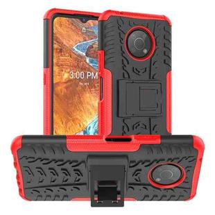 For Nokia G300 Tire Texture TPU + PC Phone Case with Holder(Red)