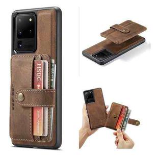 For Samsung Galaxy Note20 Ultra JEEHOOD RFID Blocking Anti-Theft Magnetic PU + TPU Phone Case with Card Slot(Brown)