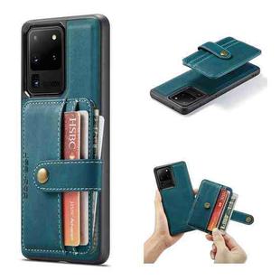 For Samsung Galaxy Note20 Ultra JEEHOOD RFID Blocking Anti-Theft Magnetic PU + TPU Phone Case with Card Slot(Blue)