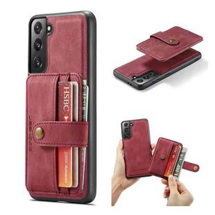For Samsung Galaxy S21+ 5G JEEHOOD RFID Blocking Anti-Theft Magnetic PU + TPU Phone Case with Card Slot(Red)
