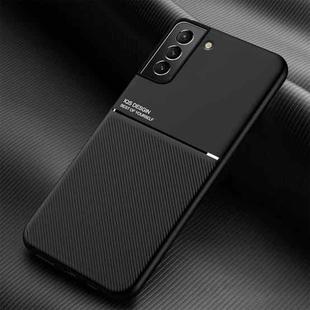 For Samsung Galaxy S22+ 5G Classic Tilt Strip Grain Magnetic Shockproof PC + TPU Phone Case(Black)