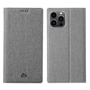 For iPhone 13 Pro ViLi DMX Series Shockproof Magsafe Magnetic Horizontal Flip Leather Phone Case (Grey)
