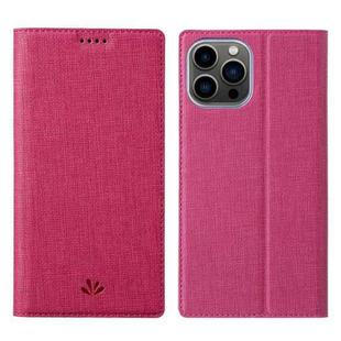 For iPhone 13 Pro Max ViLi DMX Series Shockproof Magsafe Magnetic Horizontal Flip Leather Phone Case (Rose Red)