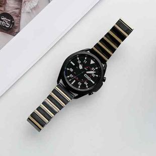 20mm Ceramic One-bead Steel Watch Band(Black Gold)