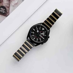 22mm Ceramic One-bead Steel Watch Band(Black Gold)